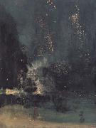 James Mcneill Whistler Noc-turne in Black and Gold:the Falling Rocket (mk43) oil